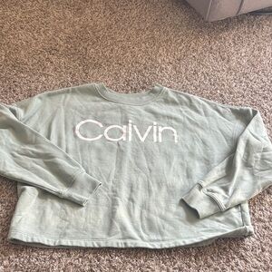 Calvin Klein size small mint sweatshirt crop